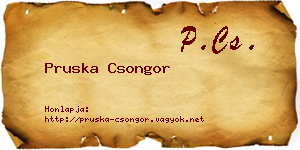 Pruska Csongor névjegykártya